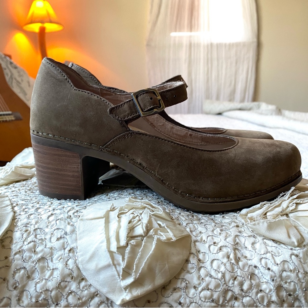 Dansko Taupe Mary Jane Heels - Picture 12 of 14